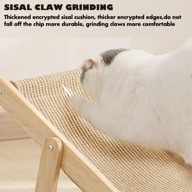 Sisal Cat Lounger Chair Scratch-Friendly Cat Bed