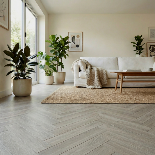 Rustic Wood Effect Woodgrain Self Adhesive Vinyl Plank PVC Flooring - Light Oak