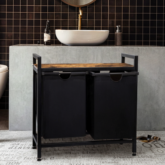 Laundry Basket with Top Shelf Pull-Out Hamper with Storage