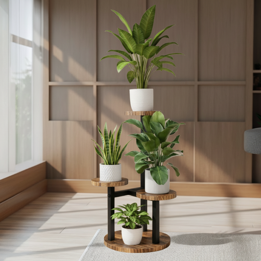 3-Tier Indoor Plant Stand Compact Corner Shelf