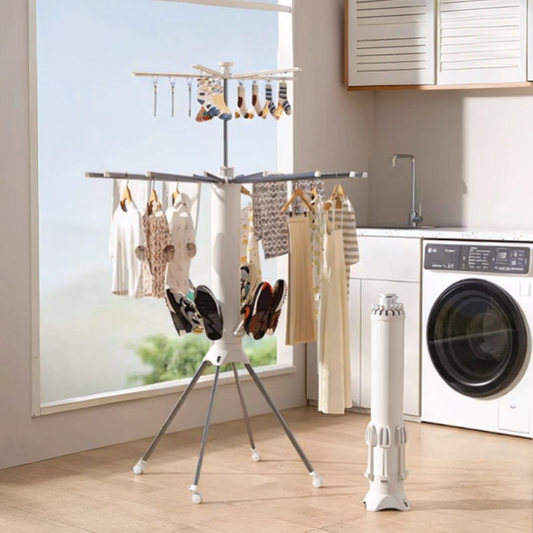 Octopus-Style Clothes Drying Rack with Clips Compact