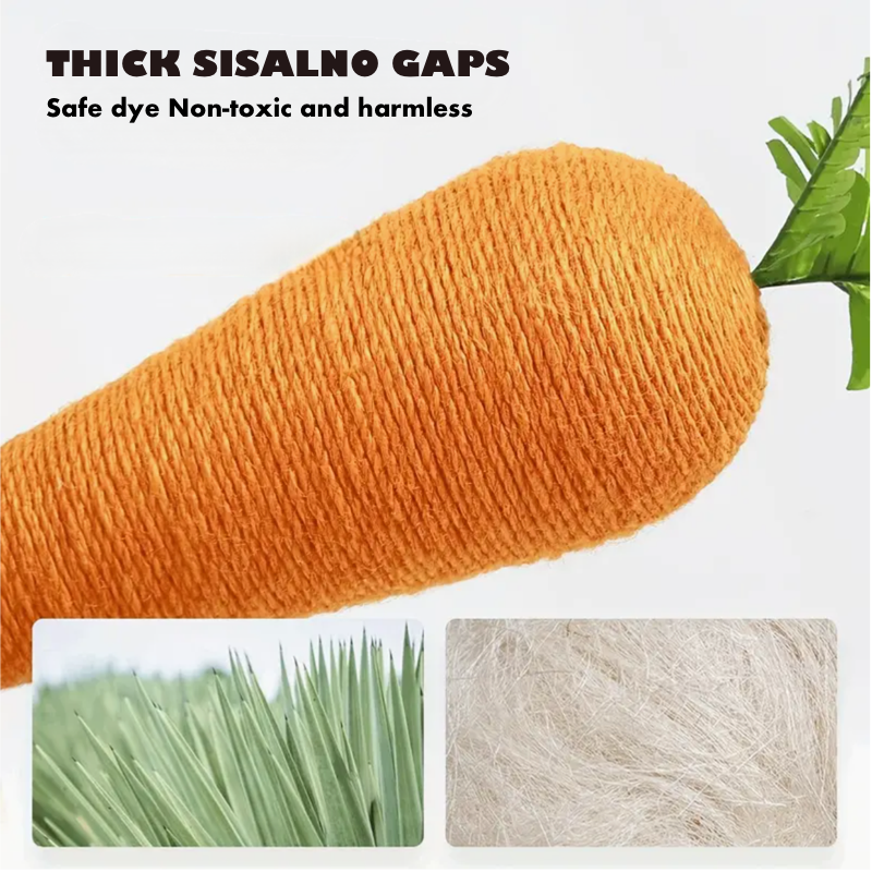 Carrot-shaped Cat Scratching Post Claw Scratcher