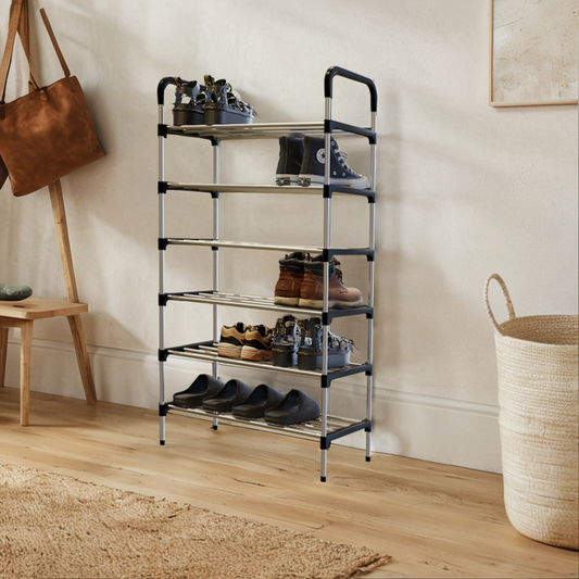 6-Tiers Shoe Rack Stackable Shoe Shelf