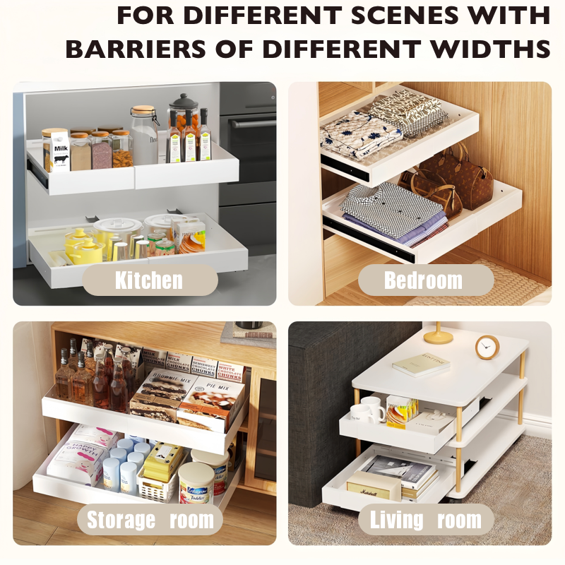 Expandable Pull Out Cabinet Organizer Slide Out Drawer - Medium