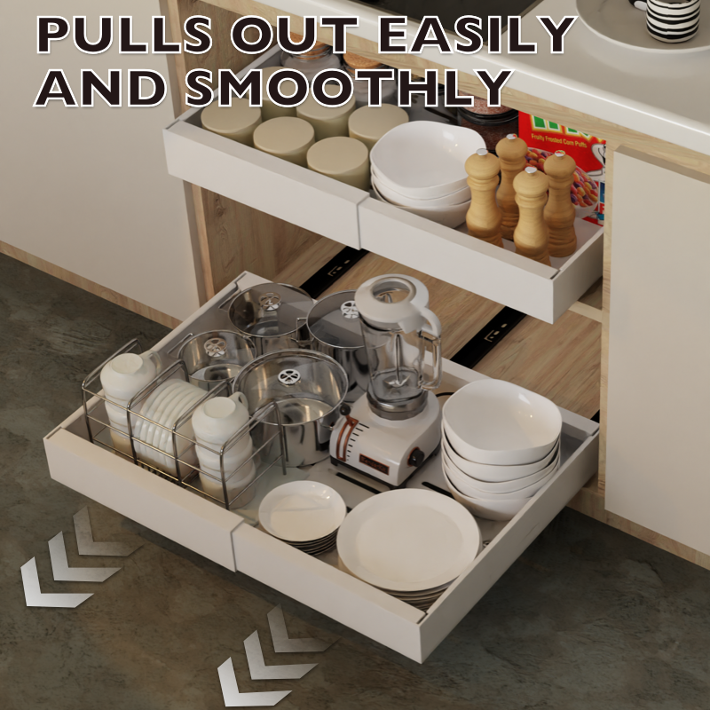 Expandable Pull Out Cabinet Organizer Slide Out Drawer - Medium