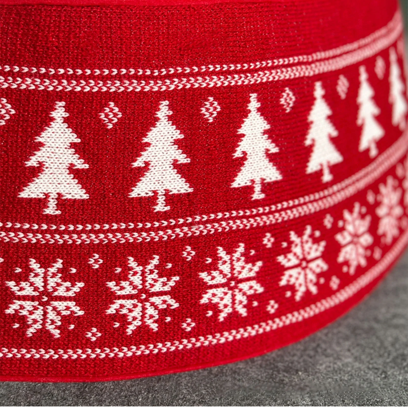 Red Knitted Christmas Tree Collar Skirt