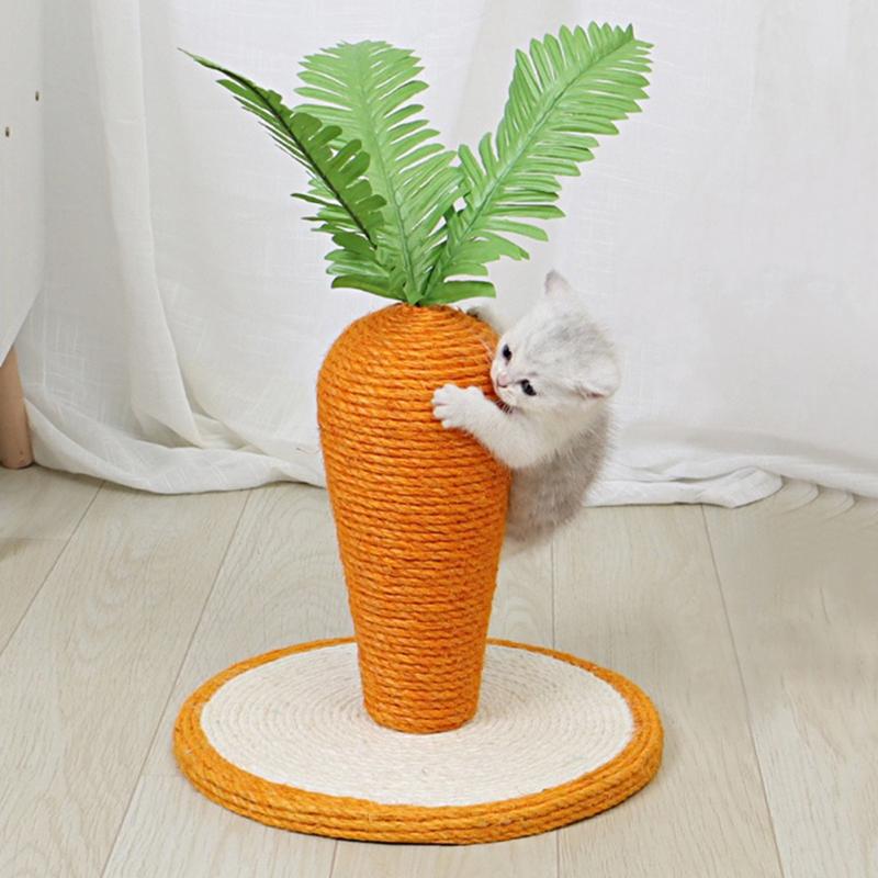 Sisal Carrot Cat Scratching Post Claw Scratcher