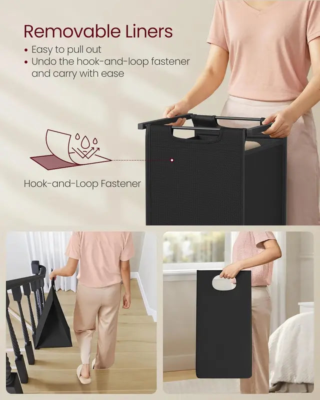 Laundry Basket with Storage Shelf