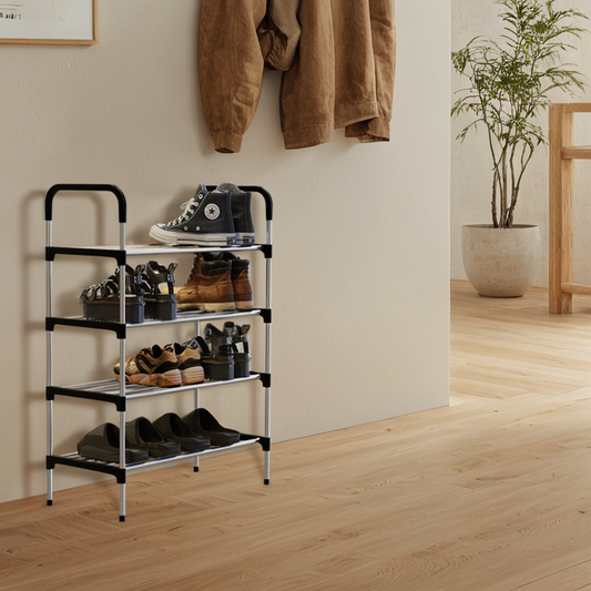 4-Tiers Shoe Rack Stackable Shoe Shelf
