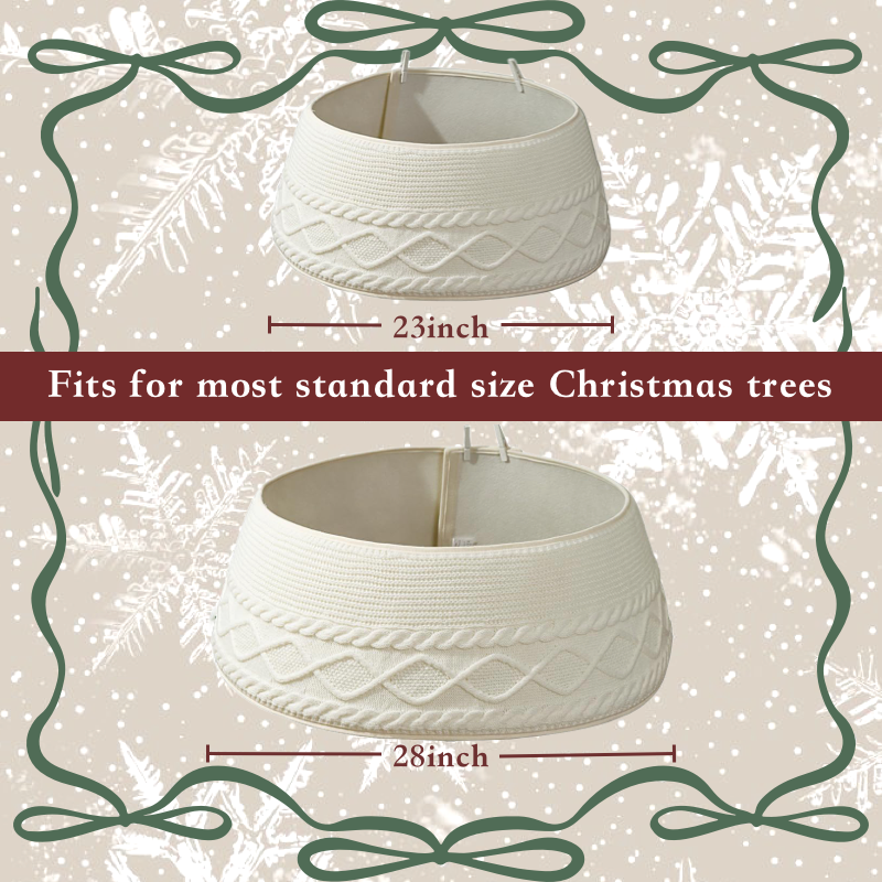 Soft Knitted Christmas Tree Collar Skirt