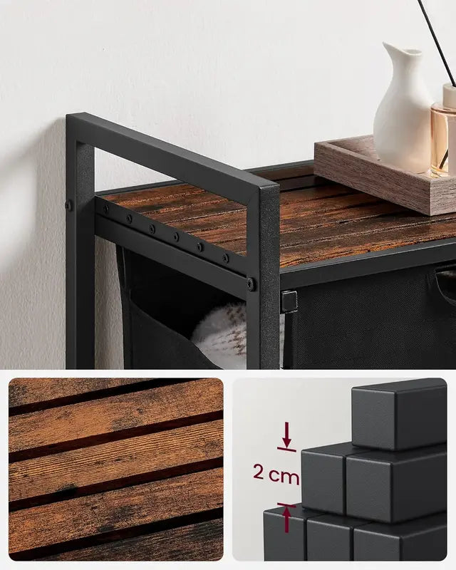 Laundry Basket with Storage Shelf