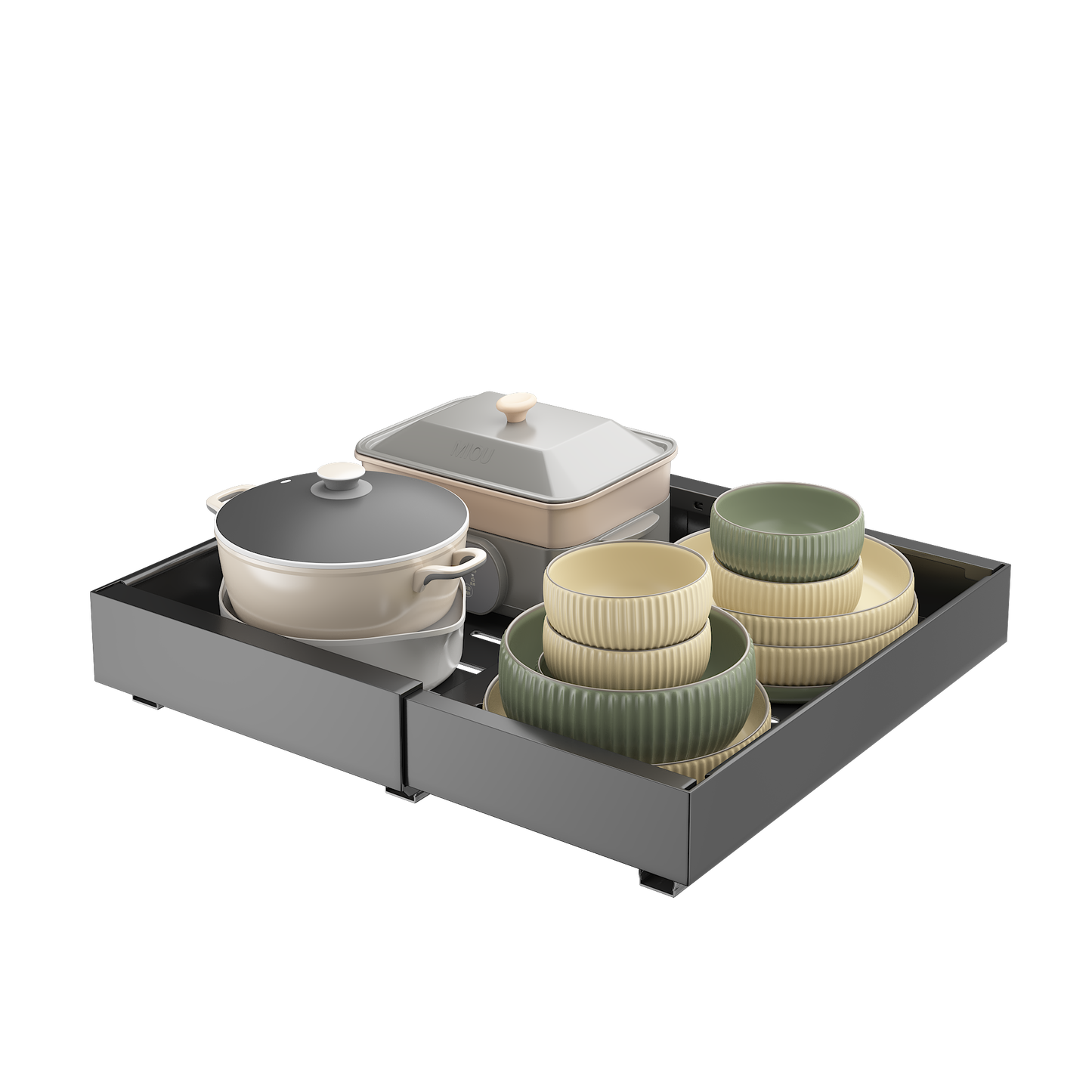 Expandable Pull Out Cabinet Organizer Slide Out Drawer - Medium