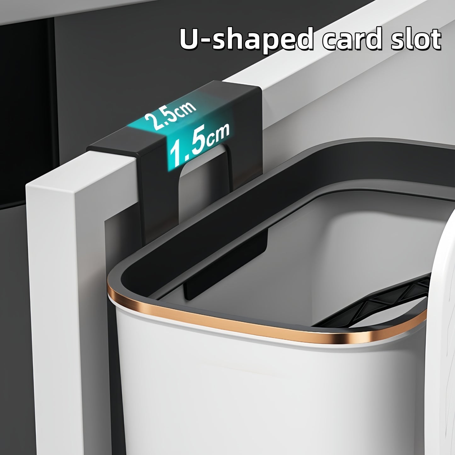 Hanging Waste Bin with Lid - Large