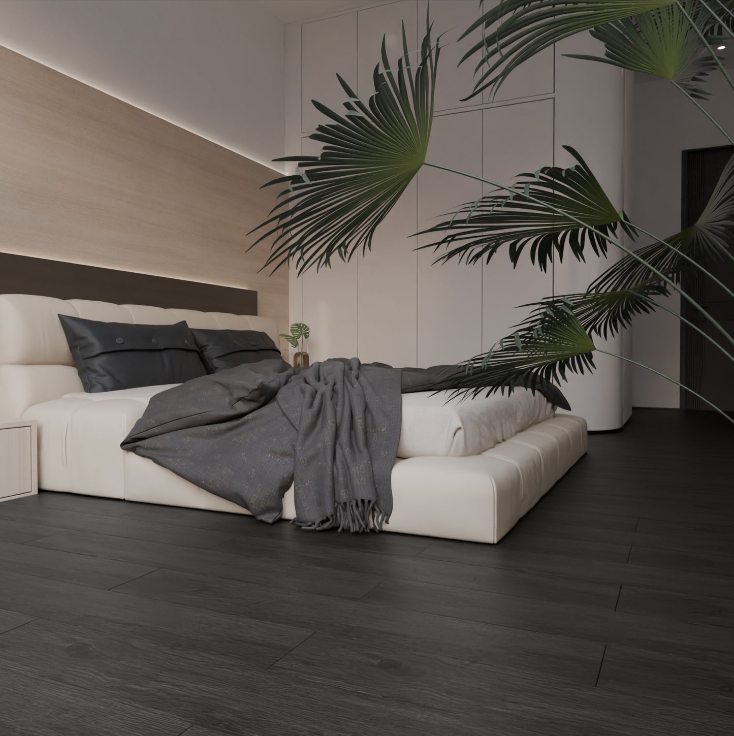 Rustic Wood Effect Woodgrain Self Adhesive Vinyl Plank PVC Flooring - Charcoal Legacy