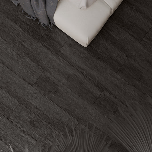 Rustic Wood Effect Woodgrain Self Adhesive Vinyl Plank PVC Flooring - Charcoal Legacy