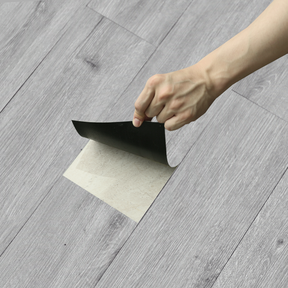 Rustic Wood Effect Woodgrain Self Adhesive Vinyl Plank PVC Flooring - Slate Horizon