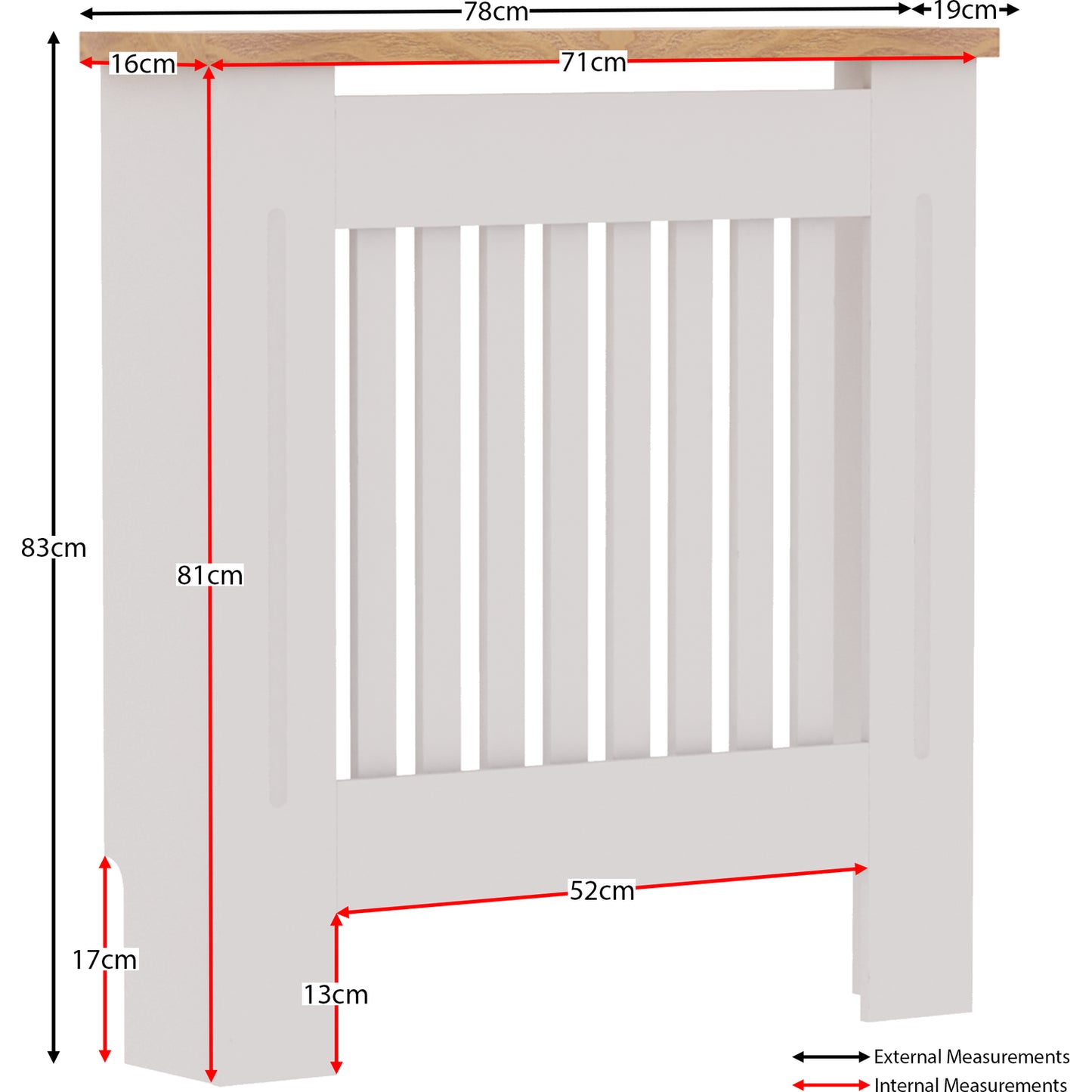 Radiator Cover - White, Medium