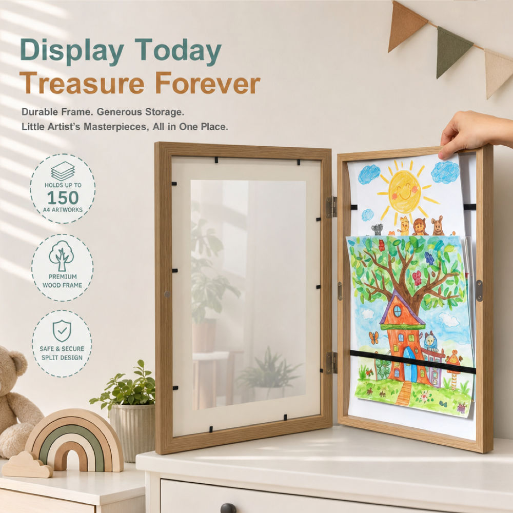 Set of 2 Artwork Display & Storage Frame A4