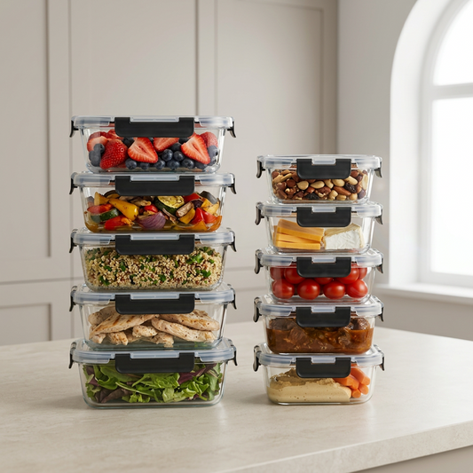 Glass Meal Prep Containers 10-Pack