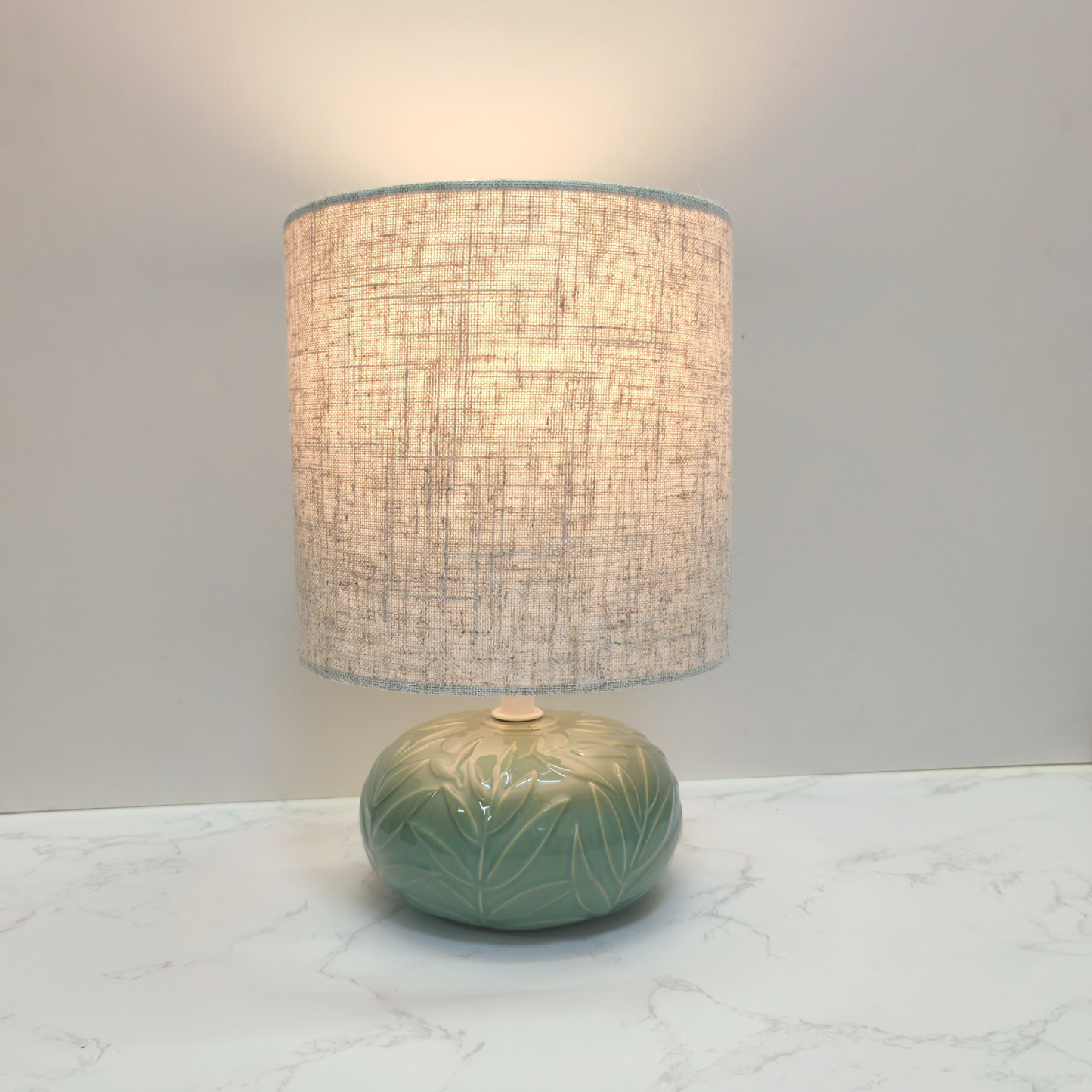 Embossed Ceramic Bedside Table Lamp