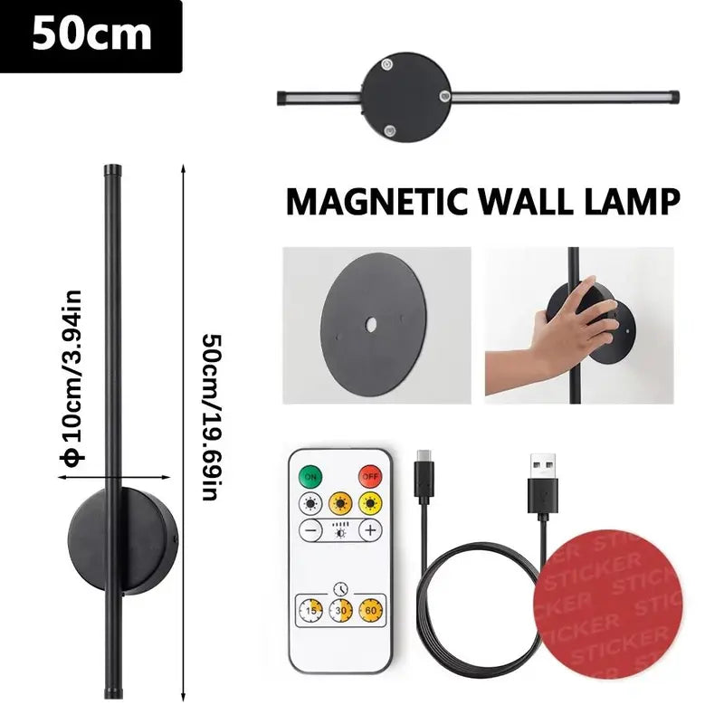 Modern LED Wall Light with Remote Control, Rechargeable