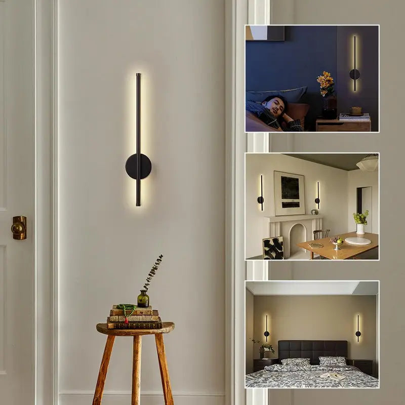 Modern LED Wall Light with Remote Control, Rechargeable