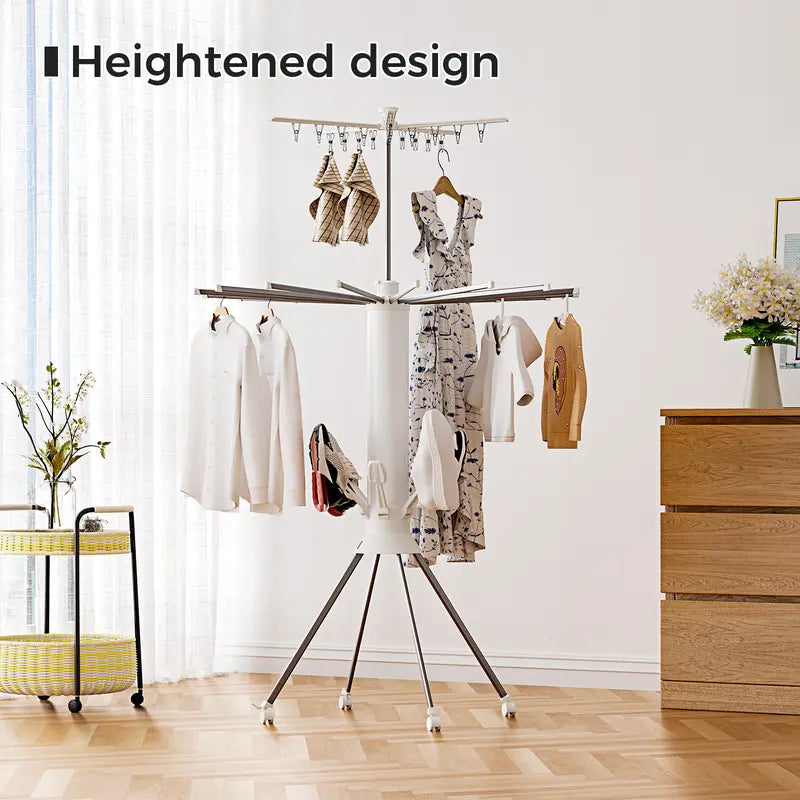 Octopus-Style Folding Drying Rack with Clips Compact