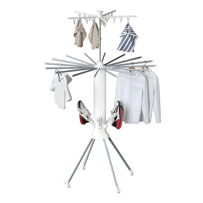 Octopus-Style Folding Drying Rack with Clips Compact