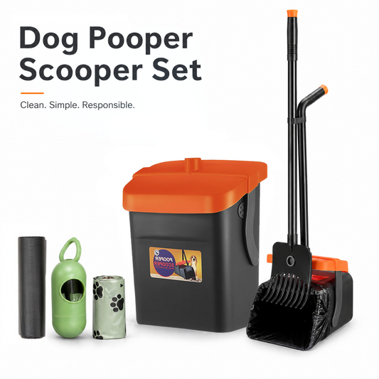 Long Handle Pet Poo Scooper & Rake Set