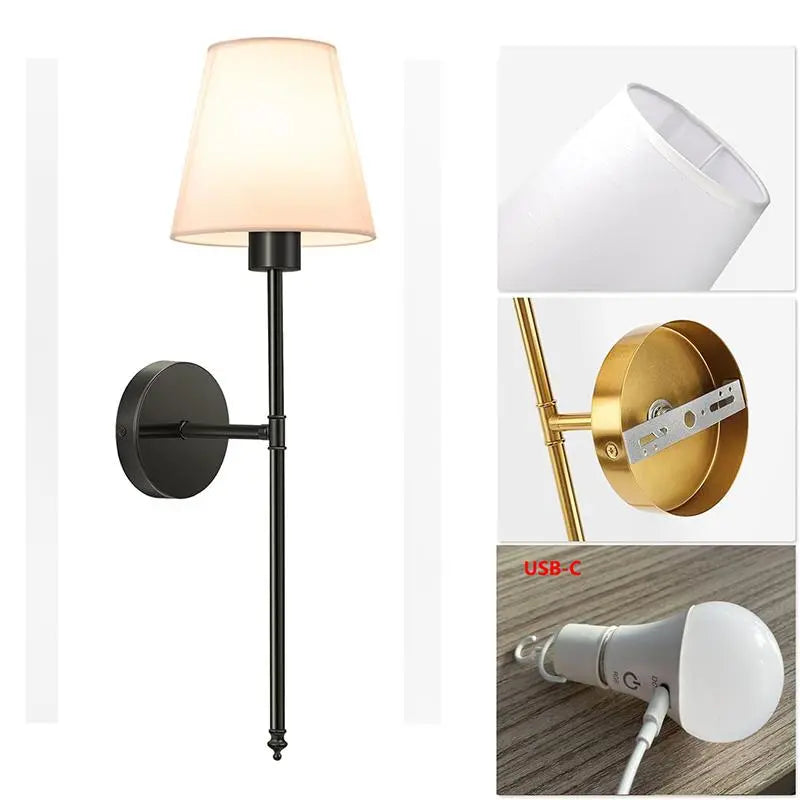 2pcs Rechargeable Wall Mounted Light, RGB Color