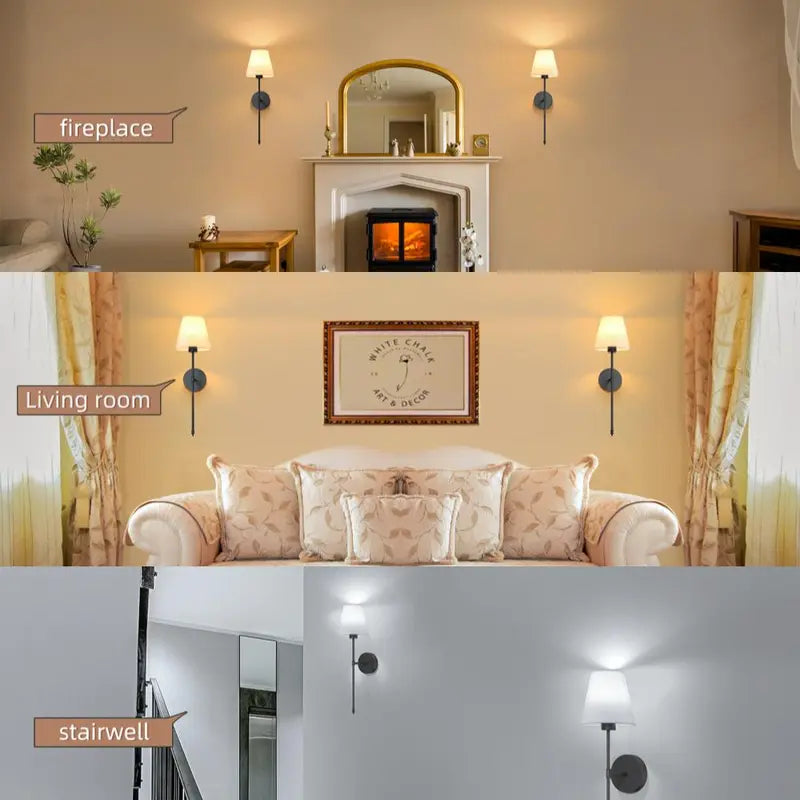 2pcs Rechargeable Wall Mounted Light, RGB Color