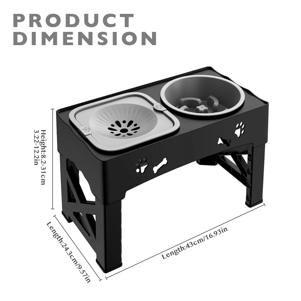 Raised Dog Bowl Stand for Cats and Dogs Pet Feeder