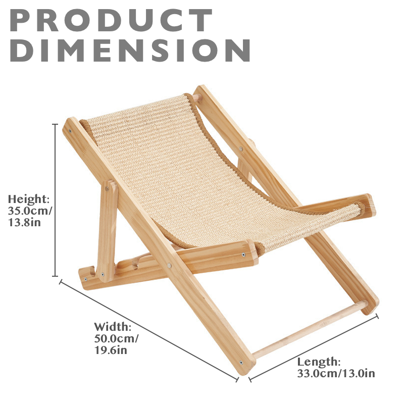 Sisal Cat Lounger Chair Scratch-Friendly Cat Bed