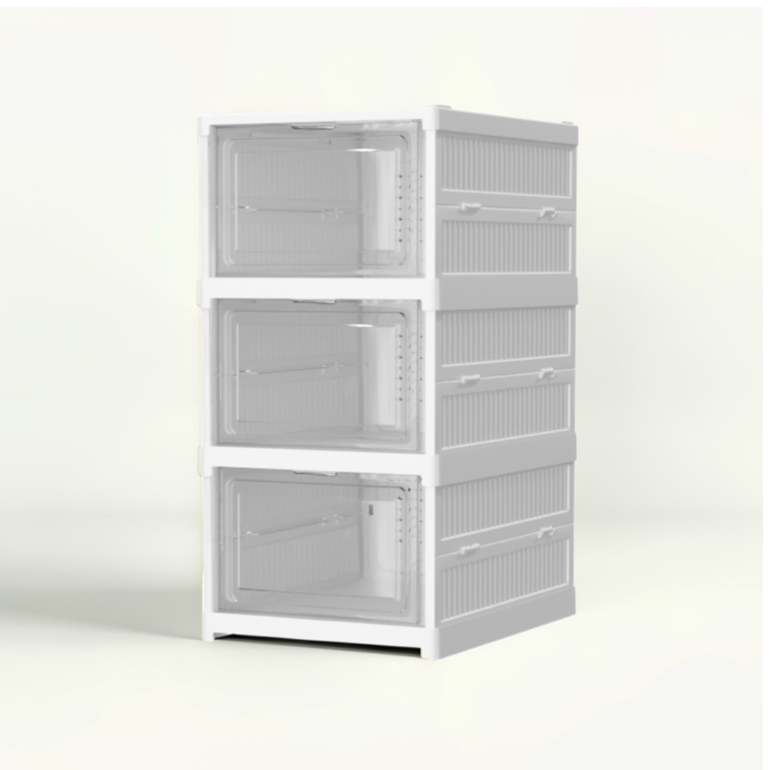 3-Tier Foldable Shoe Storage Box Unit
