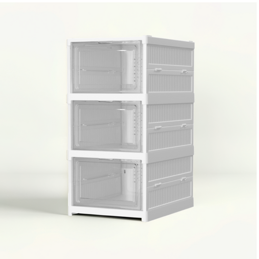 3-Tier Foldable Shoe Storage Box Unit