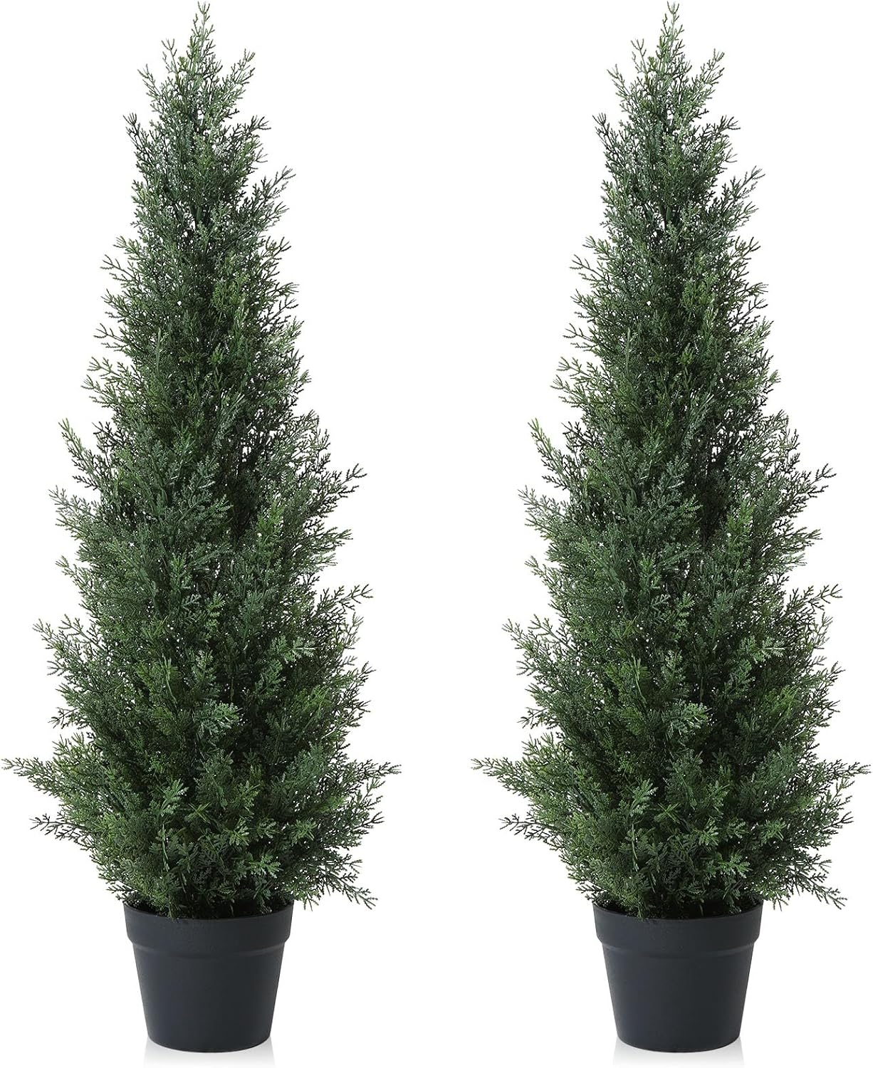 2pcs 95cm Artificial Cedar Trees Faux Plants for Garden Porch