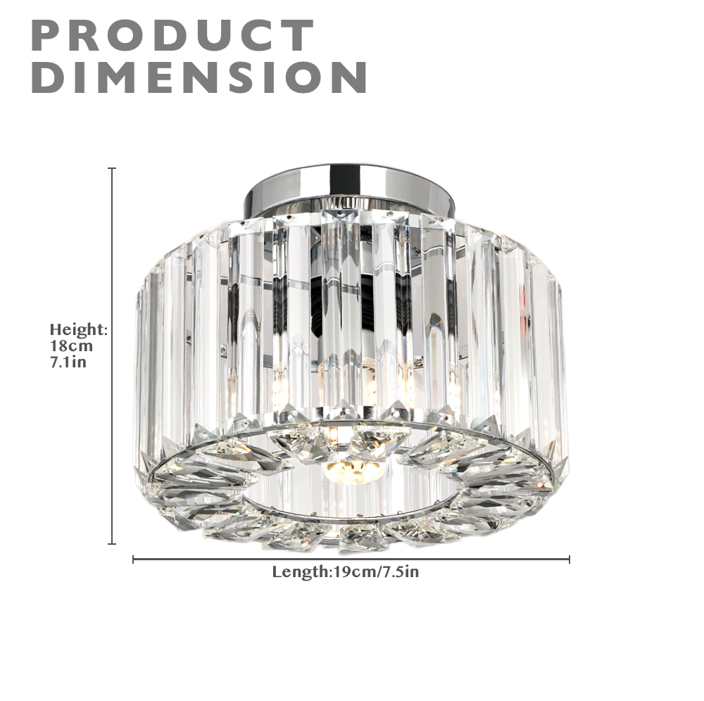 Industrial Crystal Ceiling Light