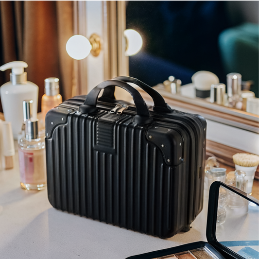 14-Inch Travel Cosmetic Case Makeup Carrying Organizer - Black
