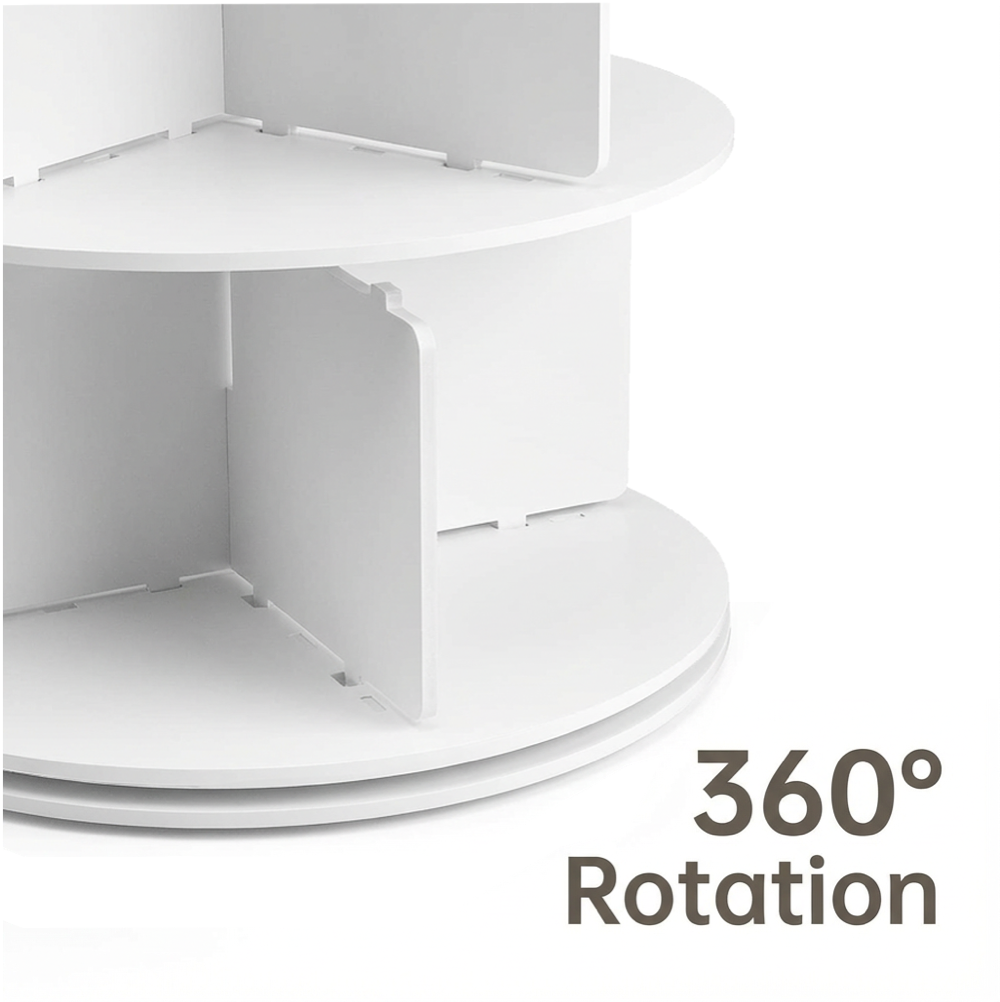 4-Tier 360° Rotating Display Rack Tower Lightweight