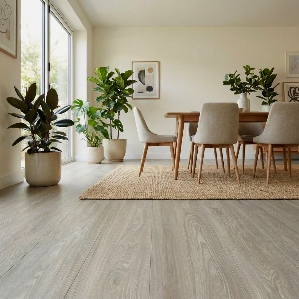 Rustic Wood Effect Woodgrain Self Adhesive Vinyl Plank PVC Flooring - Light Oak