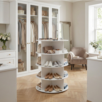 4-Tier 360° Rotating Display Rack Tower Lightweight