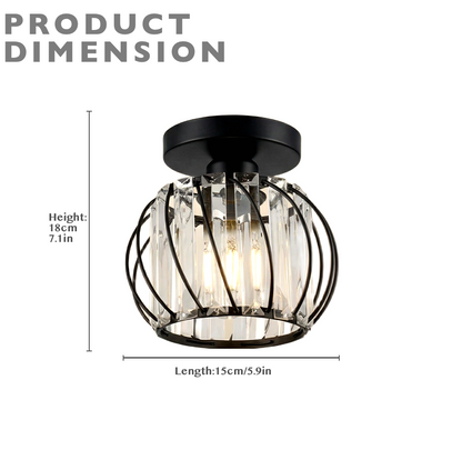 Modern Small Crystal Ceiling Light for Hallway