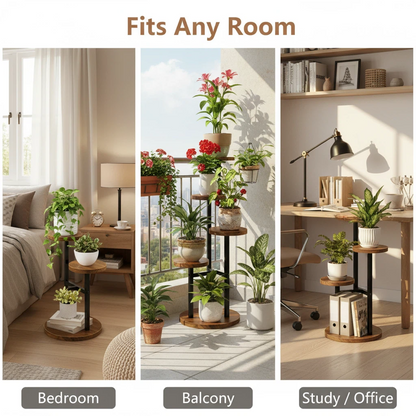3-Tier Indoor Plant Stand Compact Corner Shelf