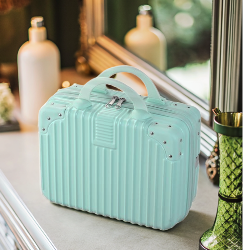 14-Inch Travel Cosmetic Case Makeup Carrying Organizer - Mint