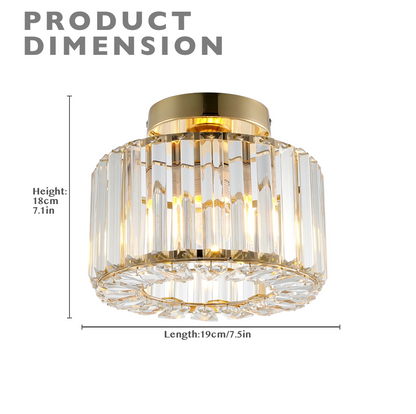 Industrial Crystal Ceiling Light