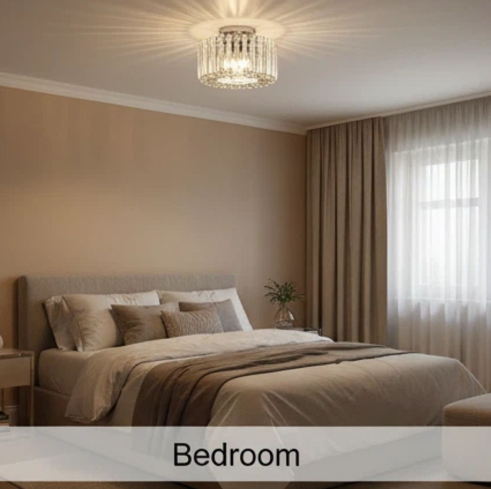 Industrial Crystal Ceiling Light