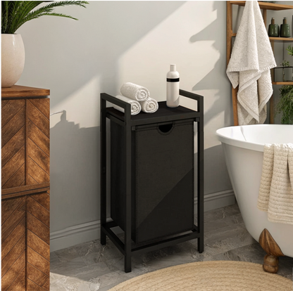 Laundry Basket with Top Shelf Pull-Out Hamper