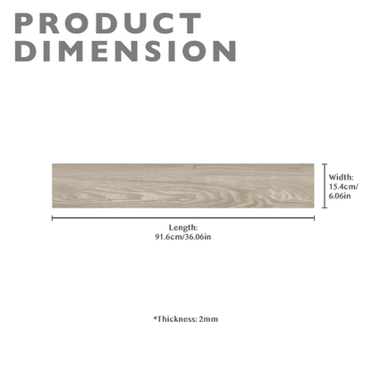 Rustic Wood Effect Woodgrain Self Adhesive Vinyl Plank PVC Flooring - Light Oak