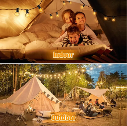 120ft Outdoor String Lights G40 LED 60+2 Bulbs