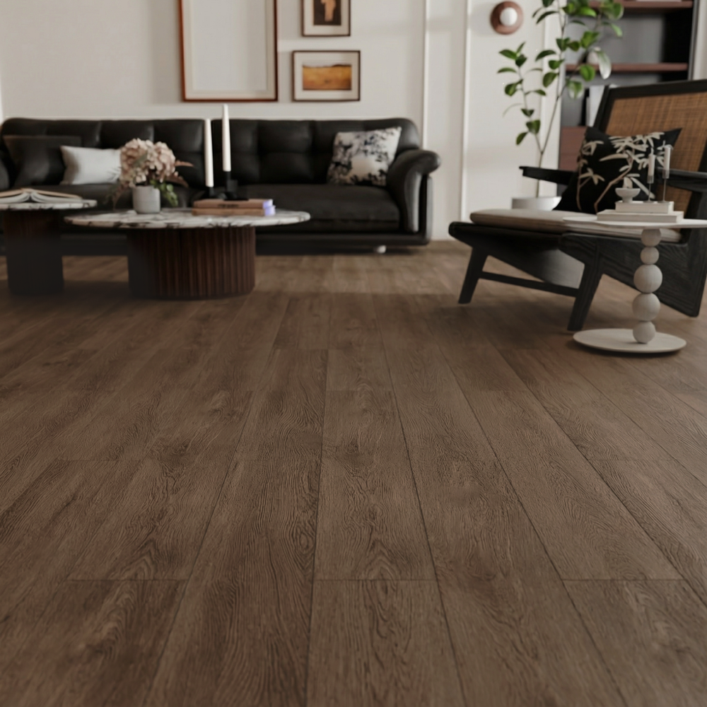 Rustic Wood Effect Woodgrain Self Adhesive Vinyl Plank PVC Flooring - Oak